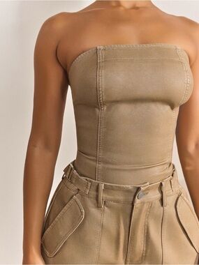 Mars The Label THE ZEDA CORSET IN LIGHT BROWN WASH women’s size 8